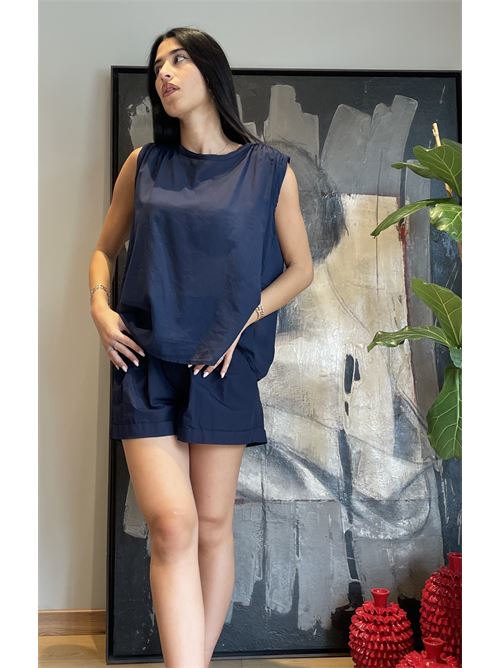 Short in cotone con risvolto DIECI MINUTI | FB654P20Q4